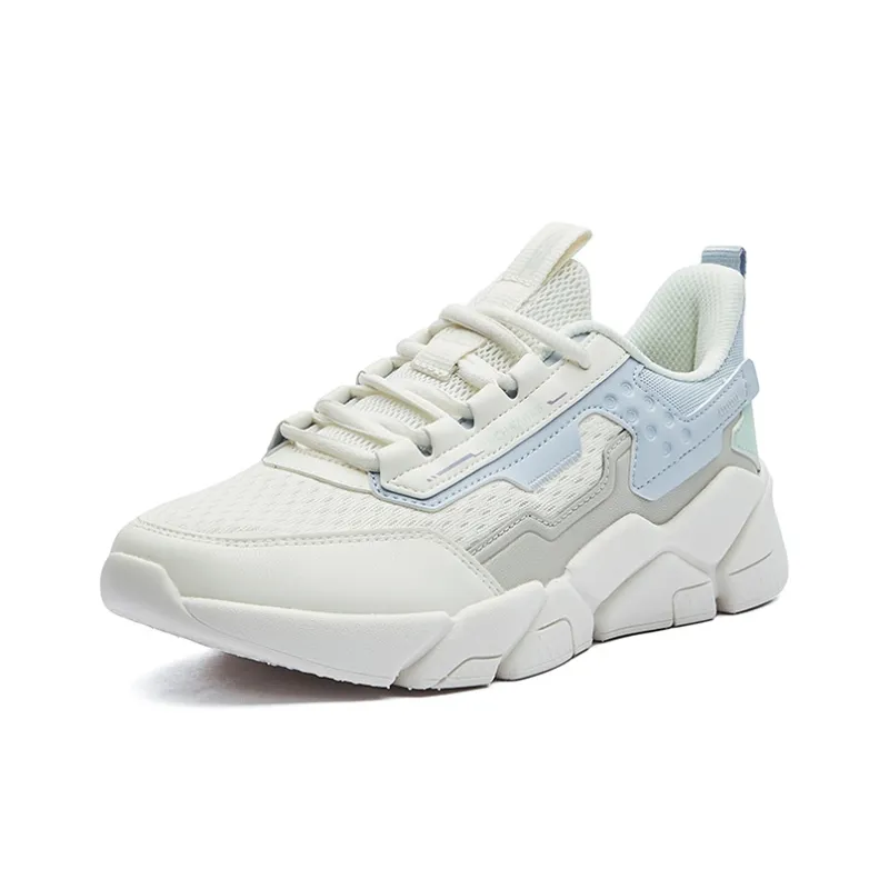 Erke Anti-Slip Wear-Resistant Low-Top Sports Casual Shoes Women's Mother-of-Pearl Color-1