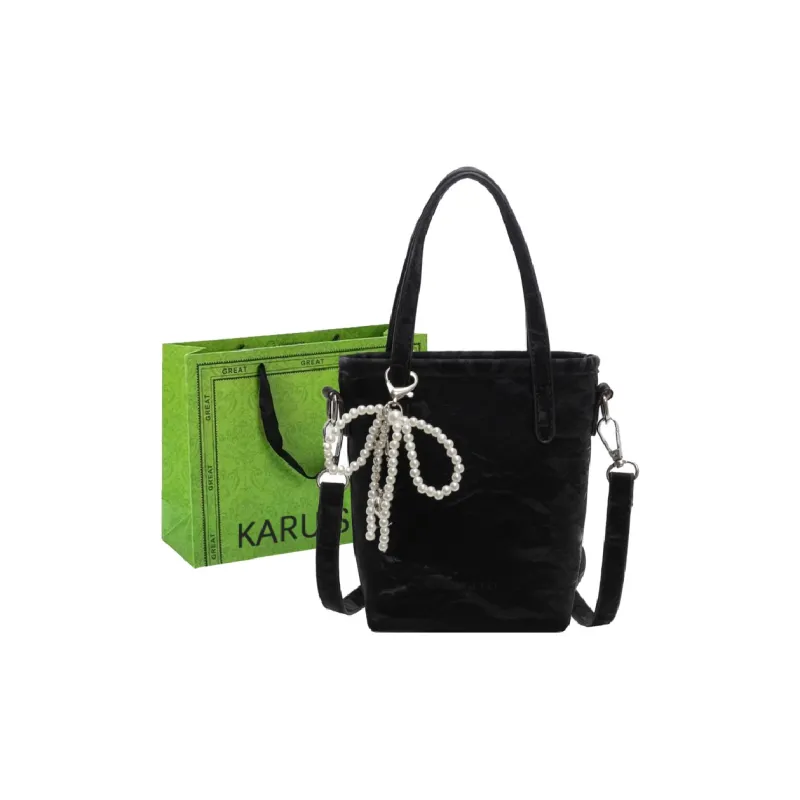 KARUISHA Pu Shoulder Bag Women's Black/White/Silver/Green-4
