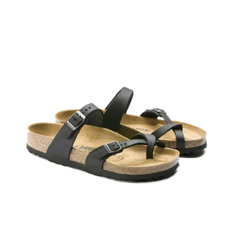 Birkenstock Mayari Natural Leather Oiled 'Black' Women's-2
