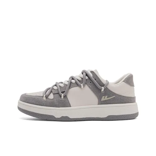 WARRIOR Skateboard Shoes Unisex Low-Top Beige/Gray