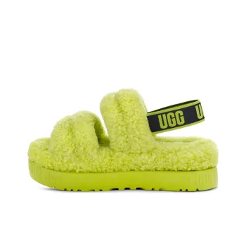 UGG Fluff Furry Slippers Women's Lime
