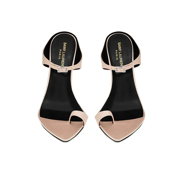 SAINT LAURENT Dive 110mm Leather Sandals-4