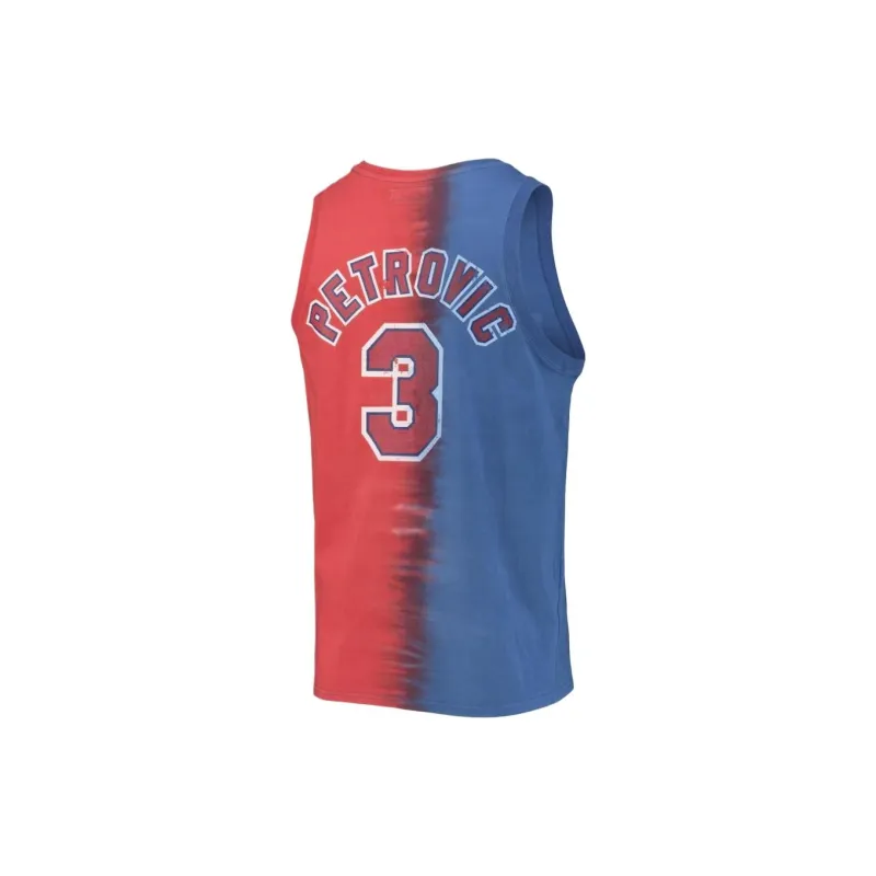 NBA x Mitchell & Ness New Jersey Nets Drazen Petrovic Basketball Jerseys Men's Blue/Red-1