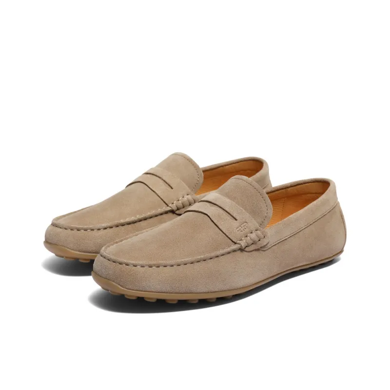 BELLE Gommino Loafers Men's Yellow, Gray-9