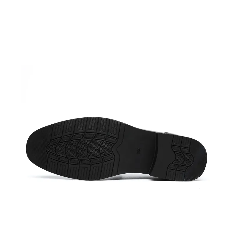 CHINT Dress Shoes Men Low Top Black-4