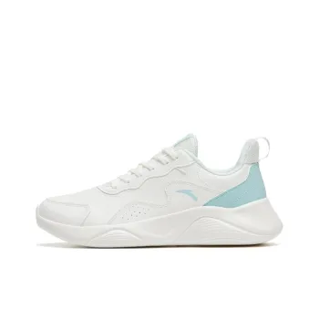 Anta Abrasion Resistant, Breathable, Supportive, Lightweight Low Top Running Shoes Women's White Blue