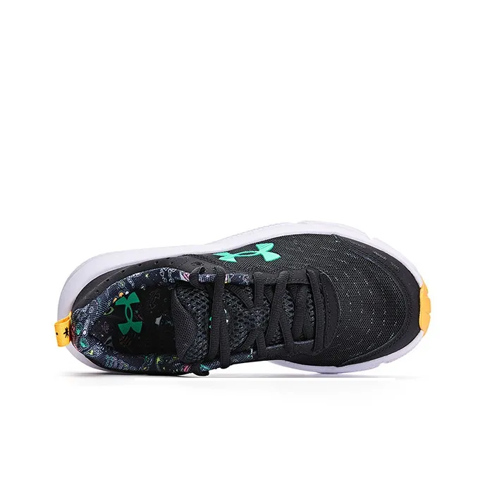 Under Armour Anti Slip Wear Resistant Breathable Supportive Lightweight Warm Rebound Low Top Running Shoes Unisex Black-2