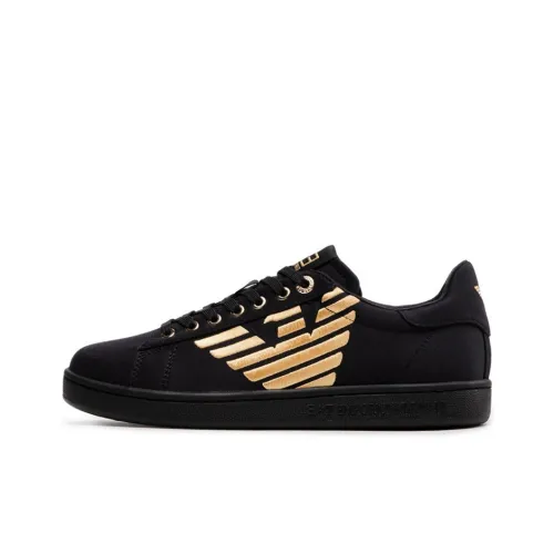 EMPORIO ARMANI Skateboard Shoes Unisex Low-Top Black