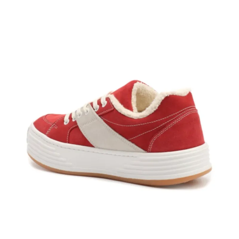 PALM ANGELS Low Top Stylish Skateboarding Shoes Men's Red White-3