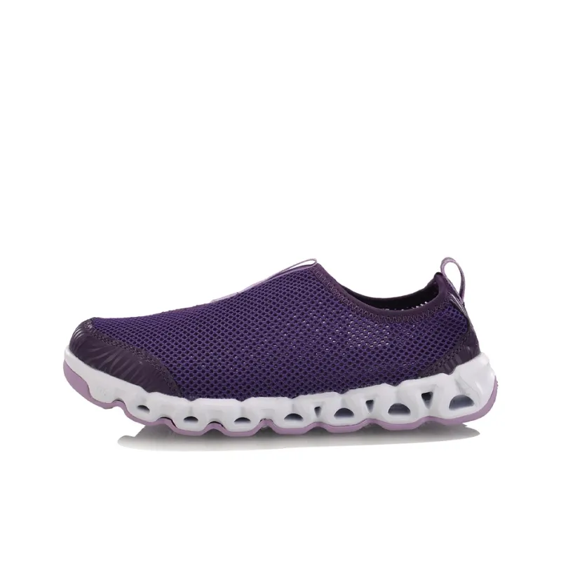 LiNing Cushioning Anti Slip And Wear Resistant Low Top Running Shoes Women's Dark Purple-0