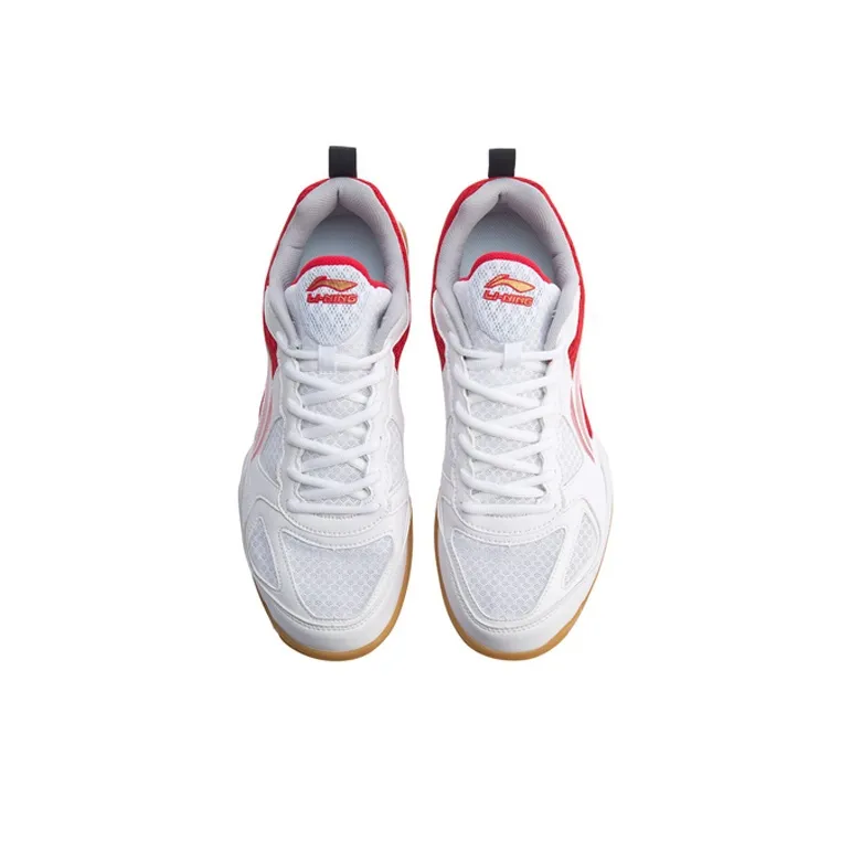 LINING Men's Table Tennis Training Shoes - White/Red-3
