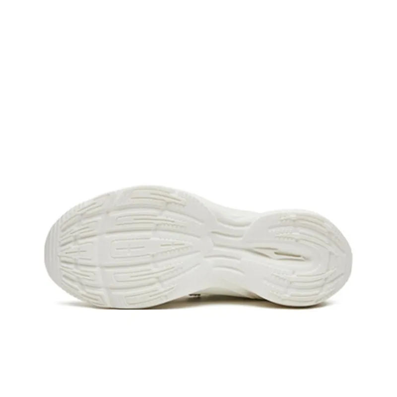 Erke Cushioning Abrasion Resistant Lightweight Rebound Low Top Running Shoes Women's White Green-4