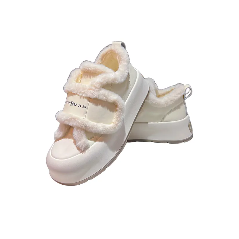 Zdwo Thermal Low Top Hook and Loop Platform Skateboard Shoes Women's-2