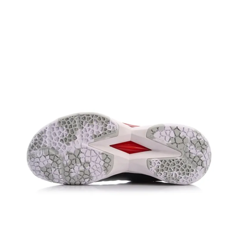 LiNing Low-Top Badminton Shoes Unisex Black Red-4