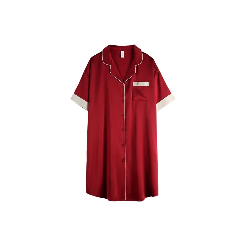 Xuan Liang Nightgown Women's Maroon-0