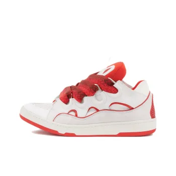 Lanvin Curb Sneaker 'White Red'