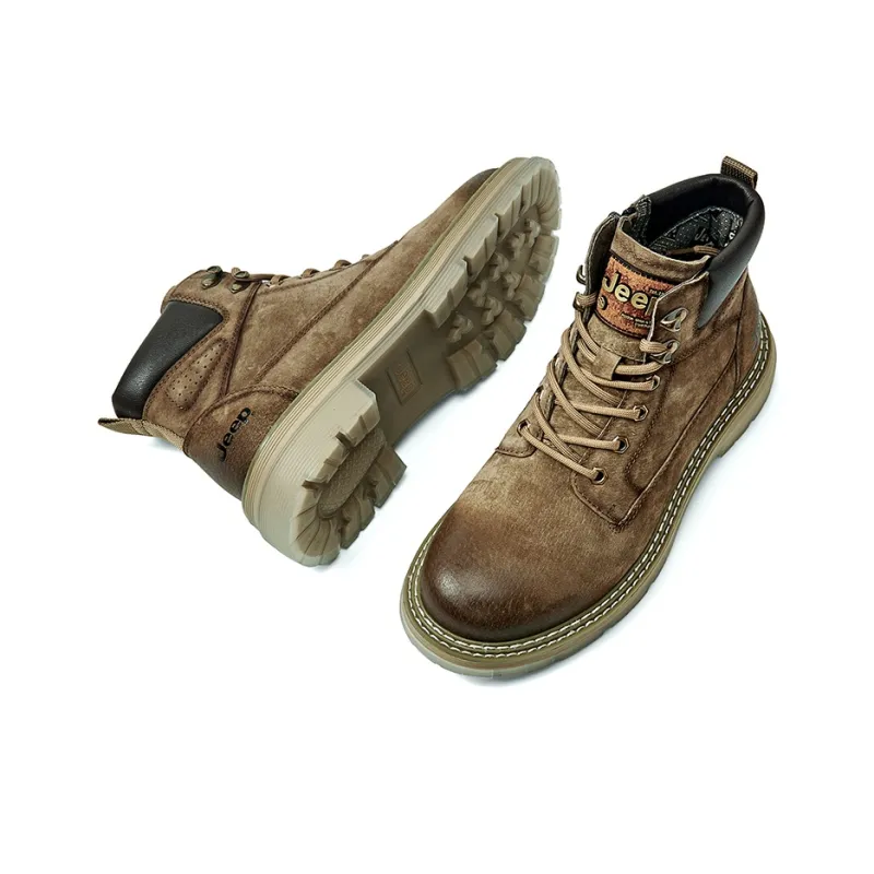 Jeep Martin Boots Men Smoke Gray/Purple Gray/Khaki-34