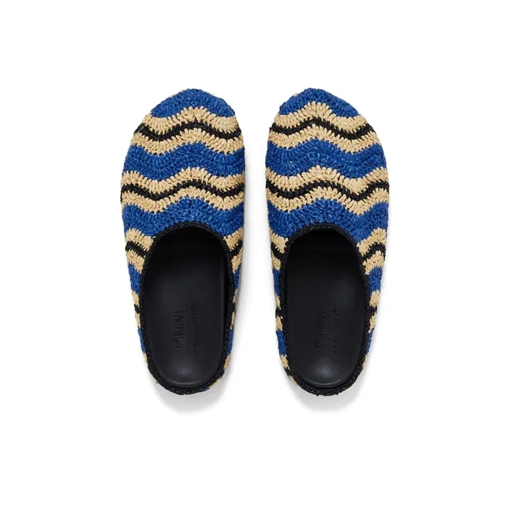 No Vacancy Inn x MARNI Quick Dry Closed Toe Slippers Men's Blue Black-3