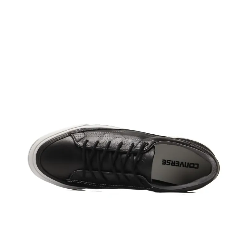 Converse Abrasion Resistant Cushioning Low Top Canvas Shoes Unisex Black-3