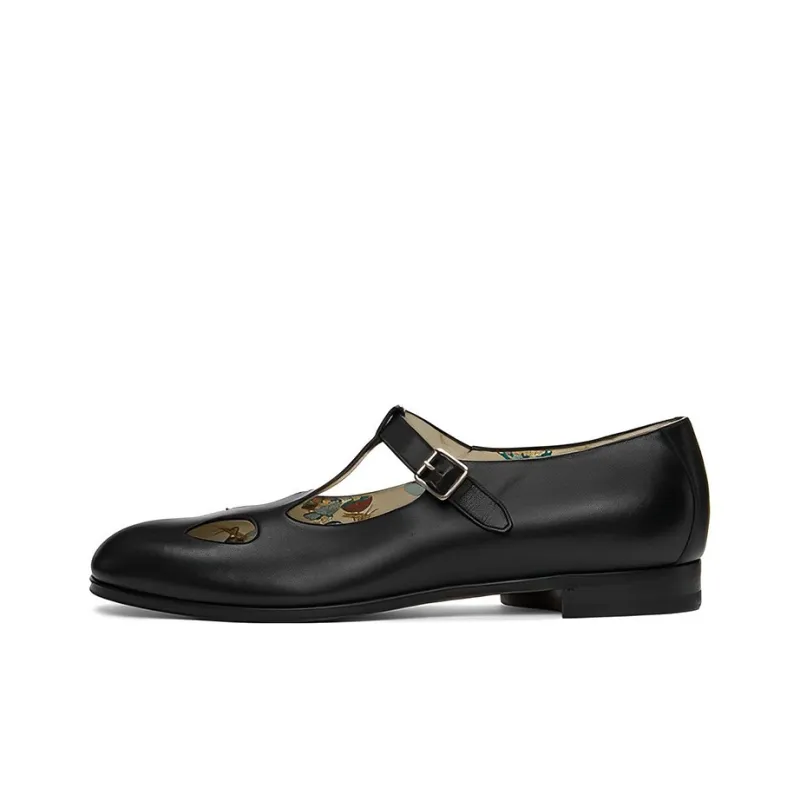 GUCCI Mary Jane Shoes Men Low Top Black-0