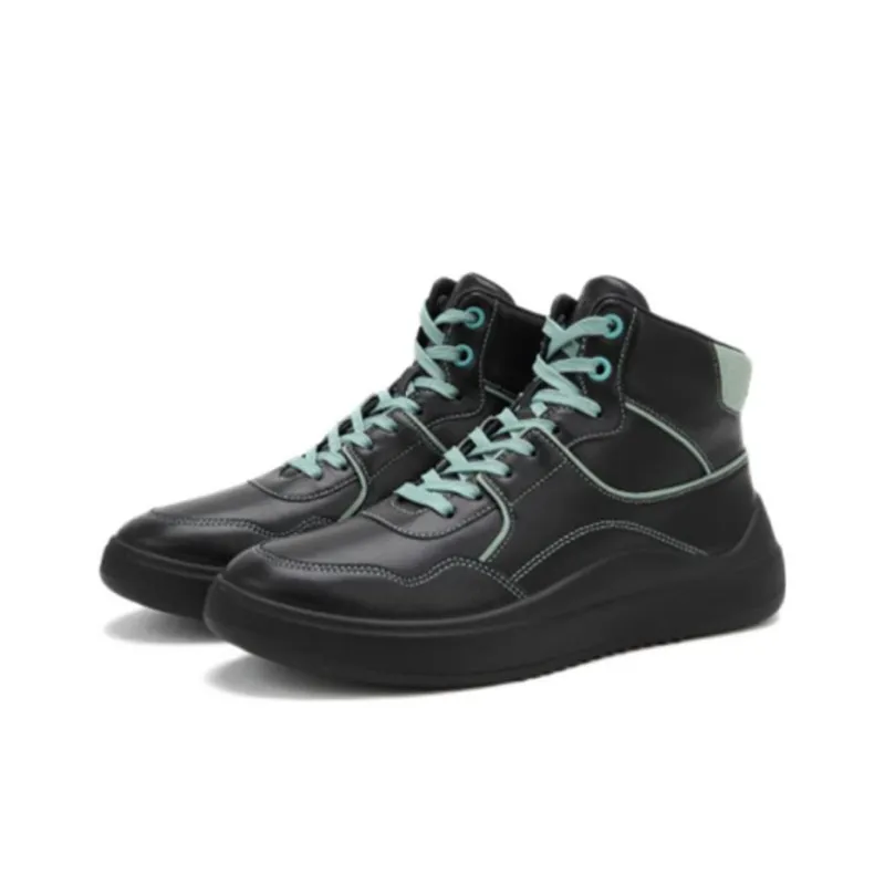 COZY STEPS Skateboard Shoes Unisex High Top Black/White Beige-1