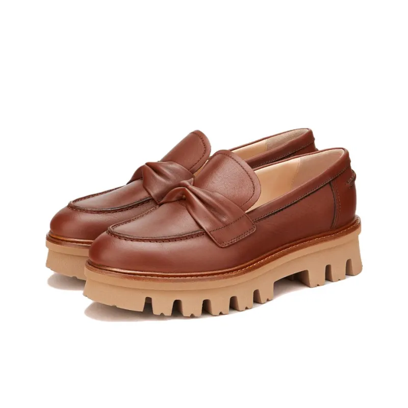 AGL Loafers 3cm Women's Light Brown-1