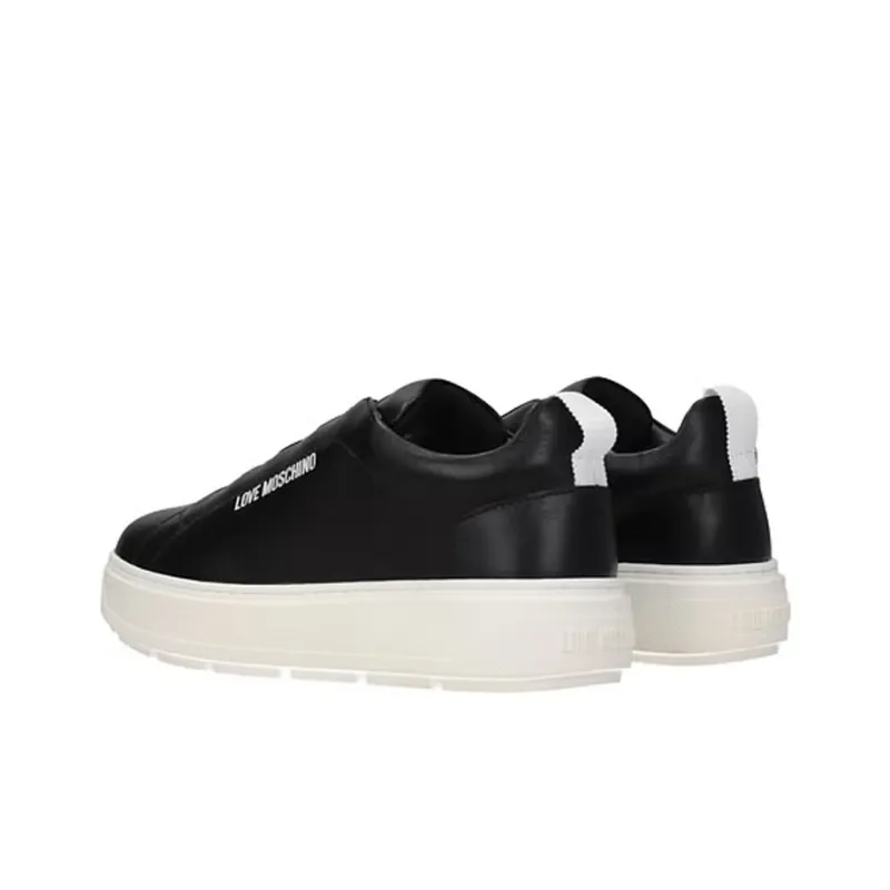 LOVE MOSCHINO Stylish Skateboarding Shoes Women's Black-3