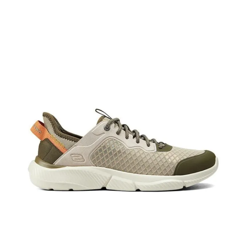 Skechers Cushioning Wear Resistant Breathable Coverage Support Rebound Mid Top Casual Shoes Men's Gray Green-1