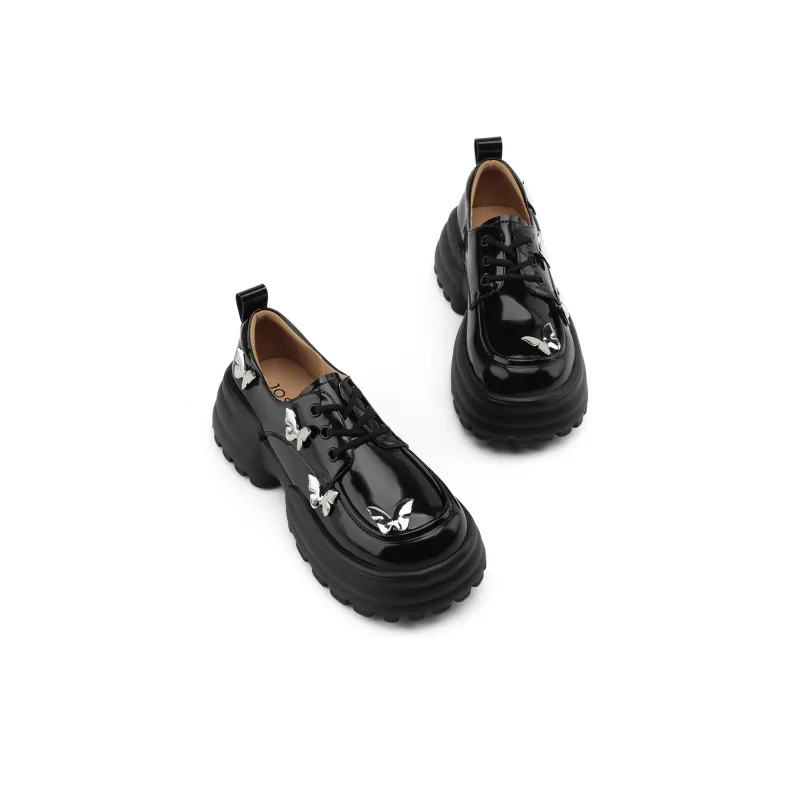 JOSINY Loafers 6.5cm Women's Black/Ecru-3