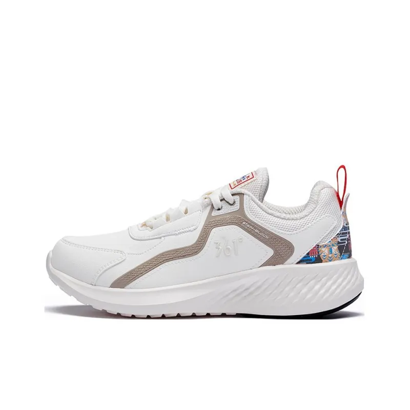 361° Slip Resistant, Abrasion Resistant, Breathable Low Top Running Shoes Women's White Gold-0