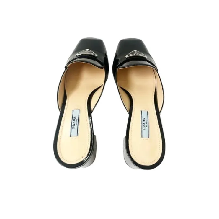 PRADA Odor Resistant Closed Toe Slippers Women's Black-2