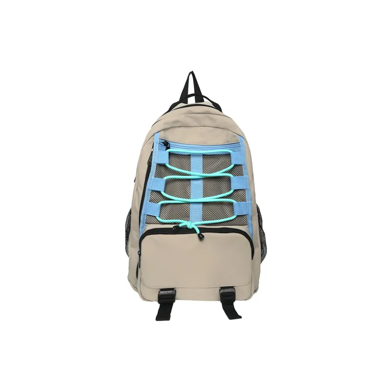 BAODIDAISHU Nylon Backpack Laptop Bag Regular Unisex Ecru/Gray/Black/Blue-6