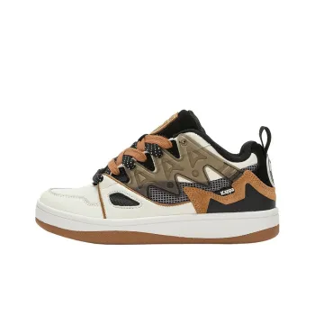 COPPOLELLA x Kappa Abrasion Resistant Low Top Skateboard Shoes Unisex White Brown Black