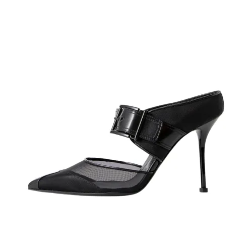 Alexander McQueen Punk Mesh Pointed-toe Mules