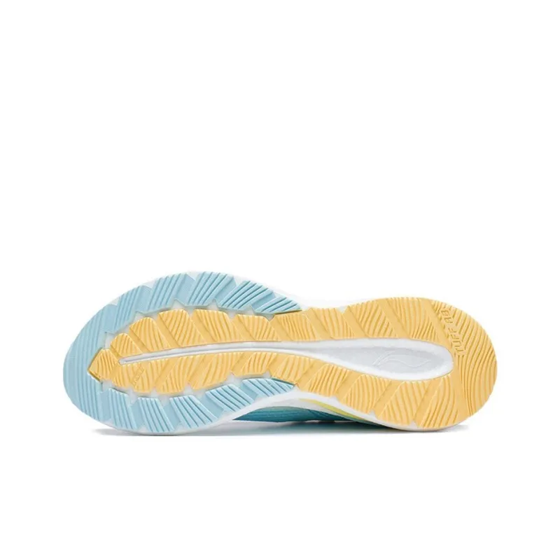 LiNing Shock Absorbers With Slip Resistant And Abrasion Resistant Properties Low Top Running Shoes Women's White Blue-4