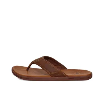 UGG Seaside Flip Leather Cowhide Slipper Coffee