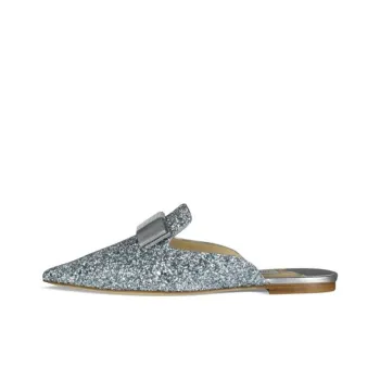 Jimmy Choo Wrap-toe Slippers Women's Silver