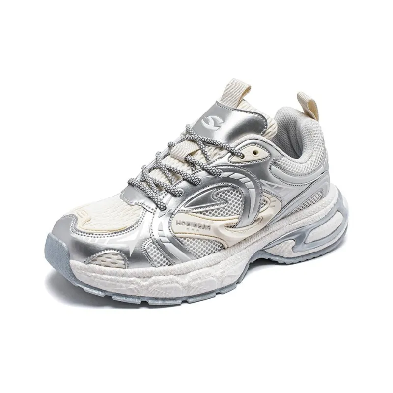 HOBIBEAR Cushioning Rebound Wear-Resistant Low-Top Casual Shoes Unisex Silver-1
