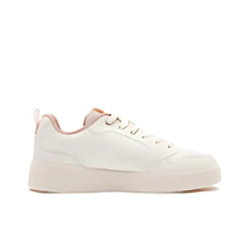 QIAODAN Wear resistant And Lightweight Low Top Skateboard Shoes Women's White Pink Yellow-1