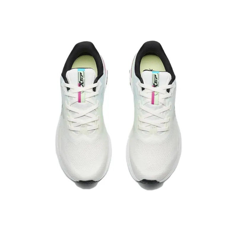 XTEP Cushioning Rebound Low Top Running Shoes Women's White Pink Green-3