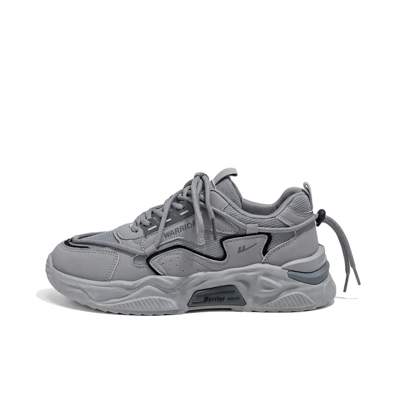 Warrior Low Top Skateboard Shoes Men's Gray-0