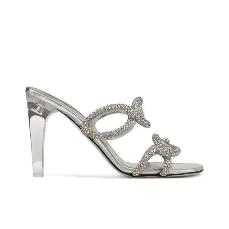 Valentino Garavani Chain 1967 Embellished Slide Sandals-1