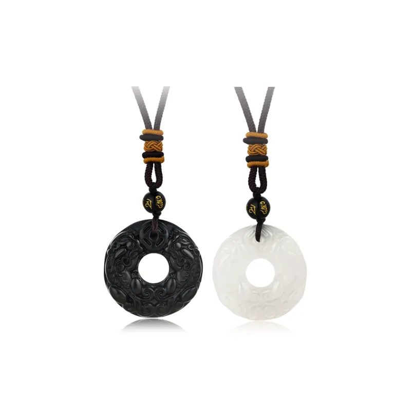 Chongqing Gold Store Chalcedony Jade Necklaces Unisex-2