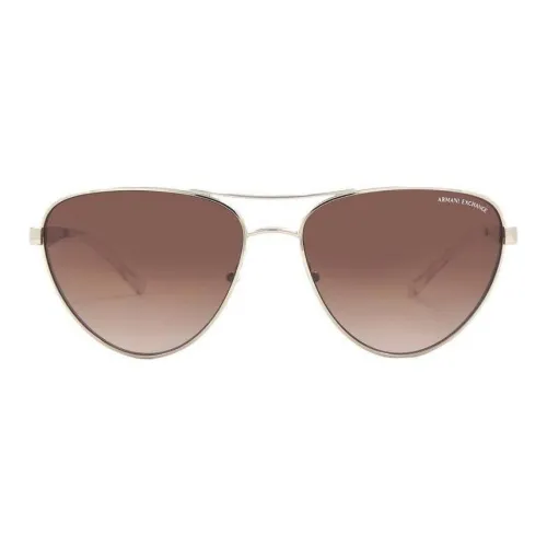 ARMANI EXCHANGEAE Metal Aviator Sunglasses Women's Brown
