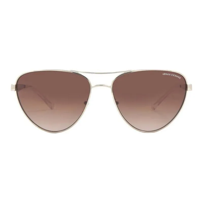 ARMANI EXCHANGEAE Metal Aviator Sunglasses Women's Brown-0