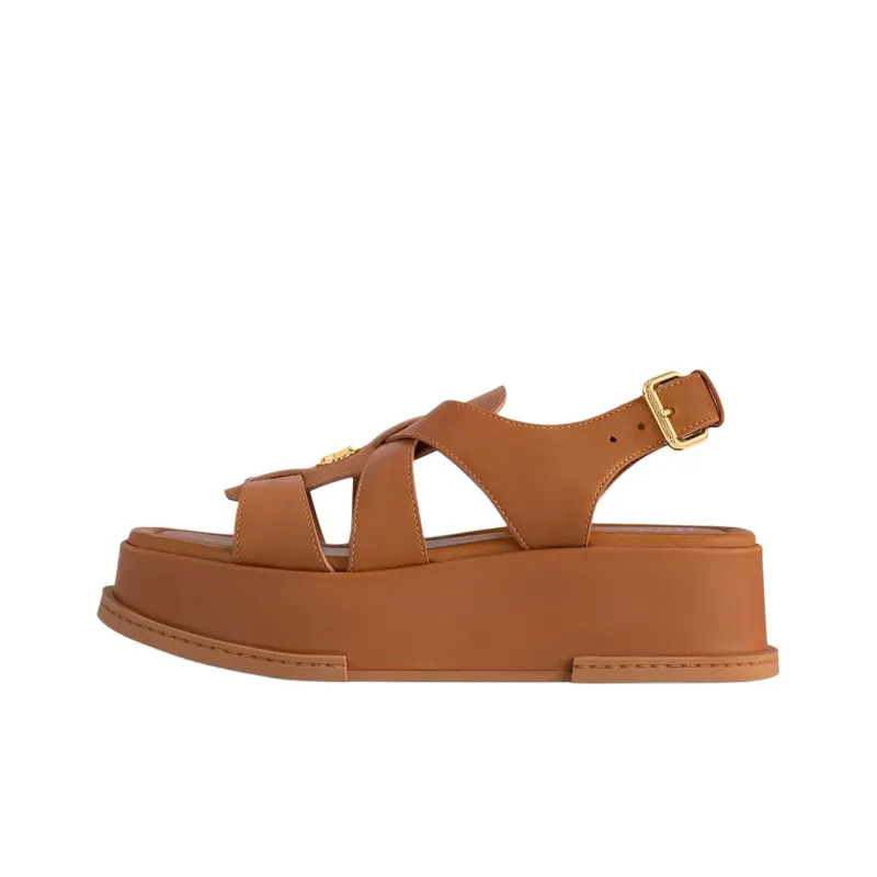 LOUIS VUITTON Strap Sandals 5cm Women's Brown-0
