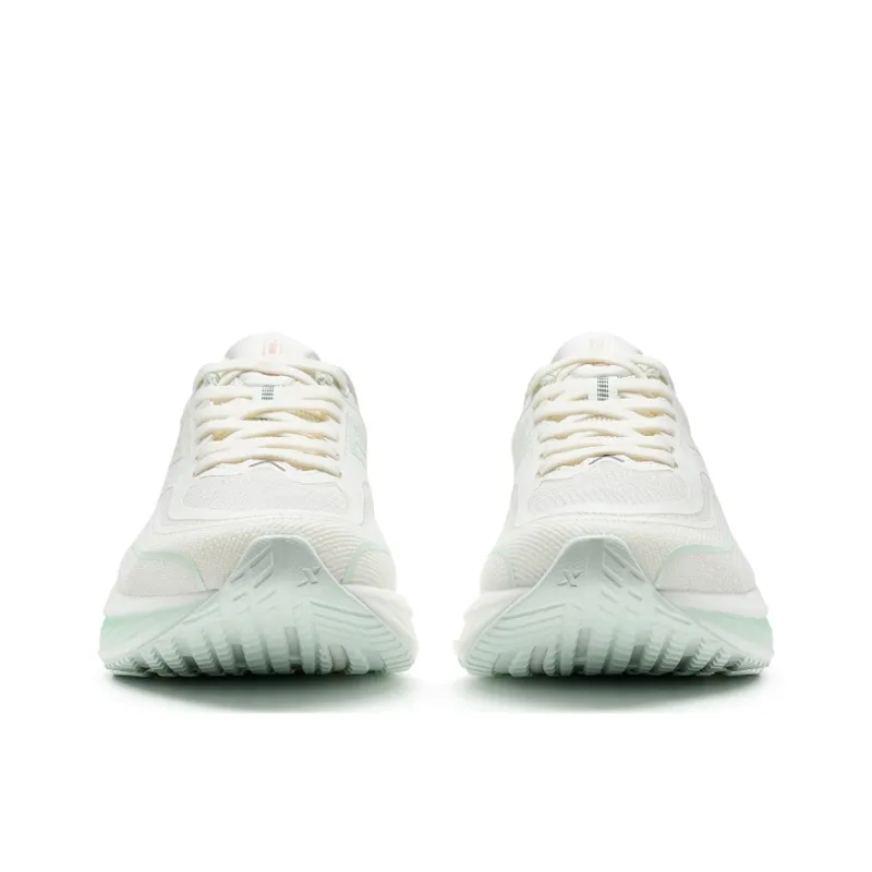 XTEP Running Shoes Women's Low Top Sail White/Light Fruit Green-5