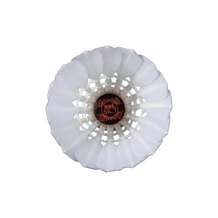 RSL SK.Size 7 Duck Feather Shuttlecock 12 Pack CiGu Duck Feather Small Board Duck Feather Training Shuttlecocks-4