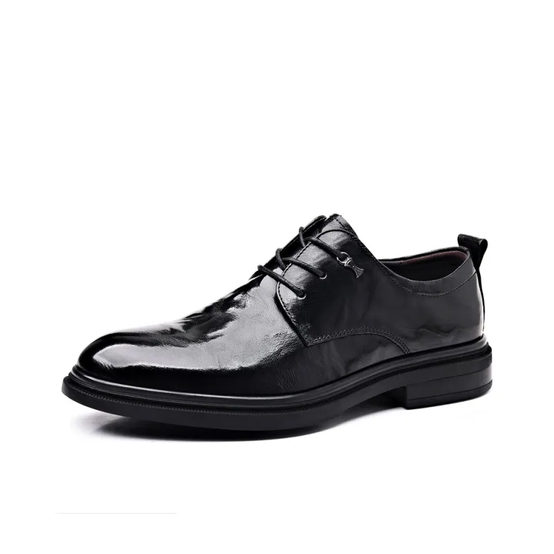Help Dress Shoes Men Low Top Black-0