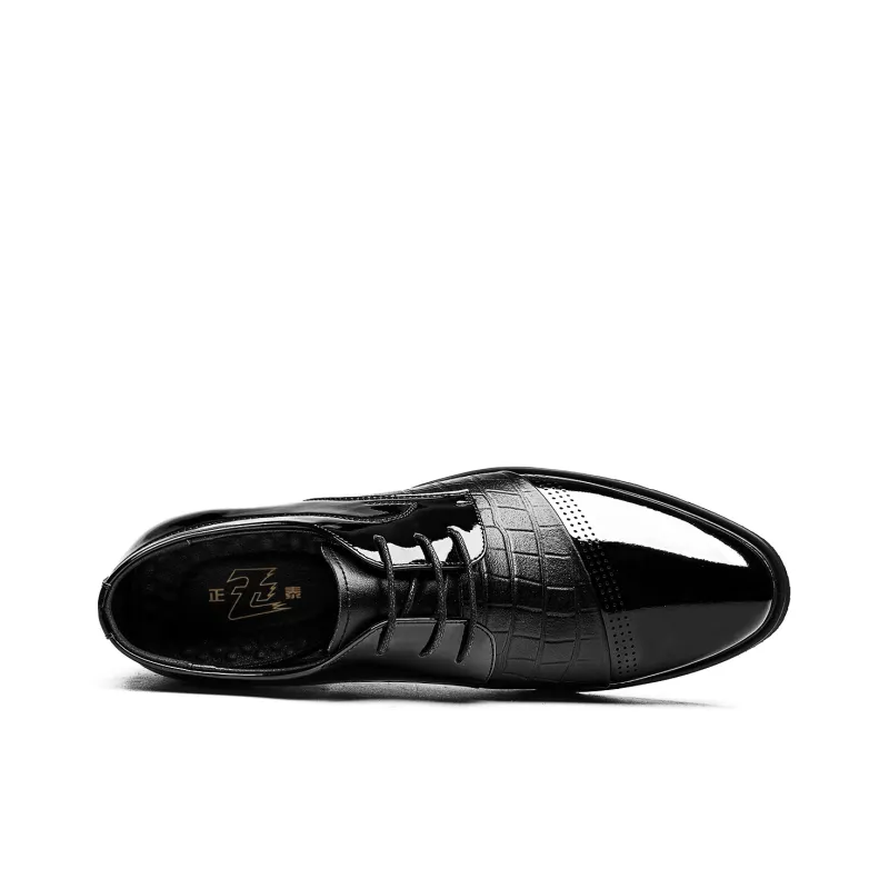 CHINT Dress Shoes Men Low Top Black-3